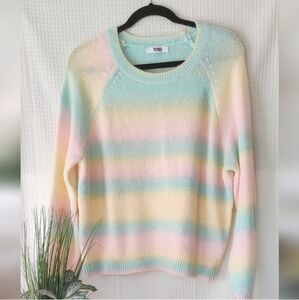 BB Dakota Steve Madden Women's Rainbow Pastel Sweater Size XXL